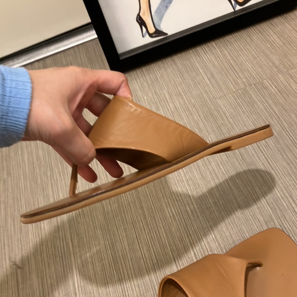 Everlane The Day Post Leather Sandal Tan Brown color Size 6 - Picture 5 of 12